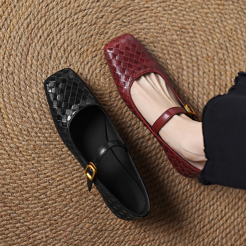 Woven Flat Bottom Mary Jane Wo - Men'S Fashion Shoes ulasan dan harga