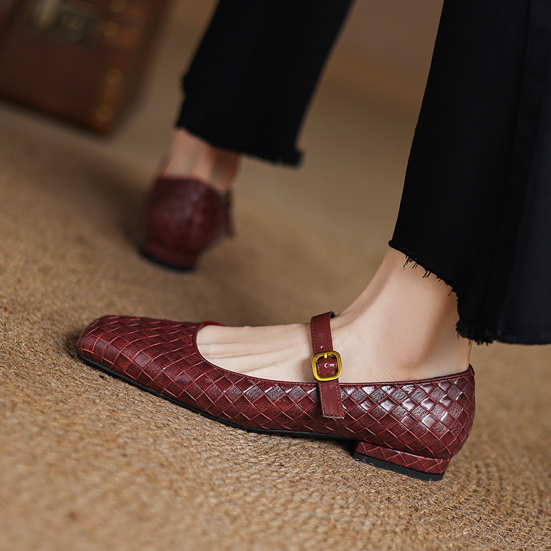 Woven Flat Bottom Mary Jane Wo - Men'S Fashion Shoes ulasan dan harga
