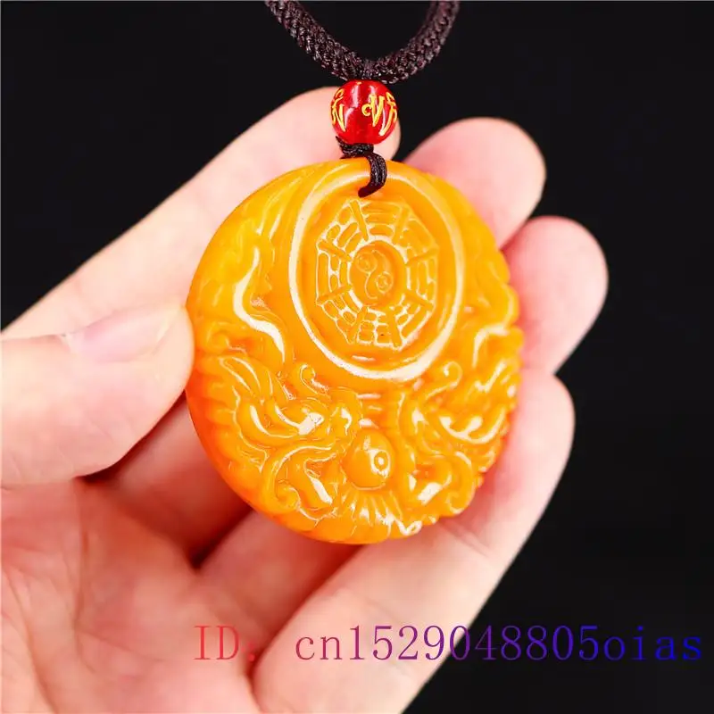 Yellow Jade Dragon Pendant Gif - Yellow Men'S Fashion ulasan dan harga