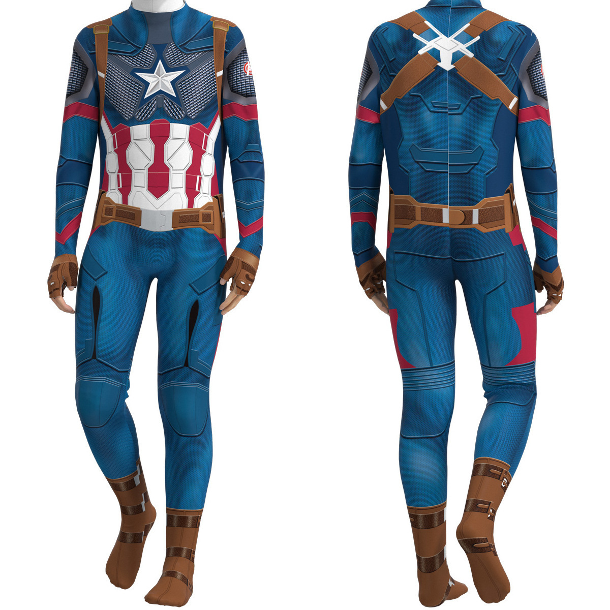 Halloween Cosplay Costume Capt - Mens Fashion Jumpsuit ulasan dan harga