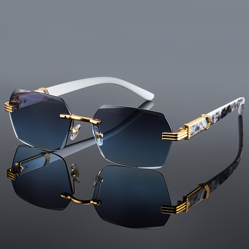 Fashion Rimless Sunglasses Men - Men'S Fashion Rimless Glasses ulasan dan harga