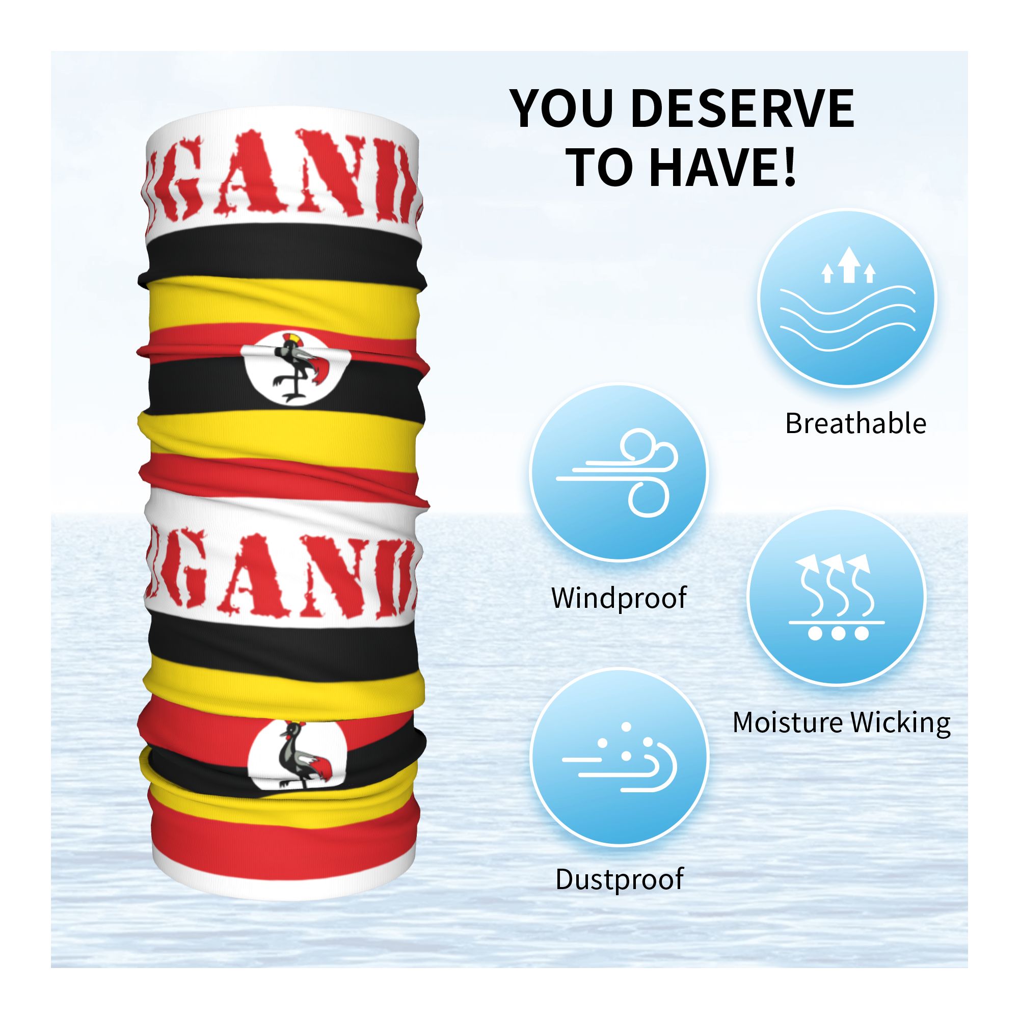 Uganda Flag Winter Headband Ne - Men Fashion Uganda ulasan dan harga