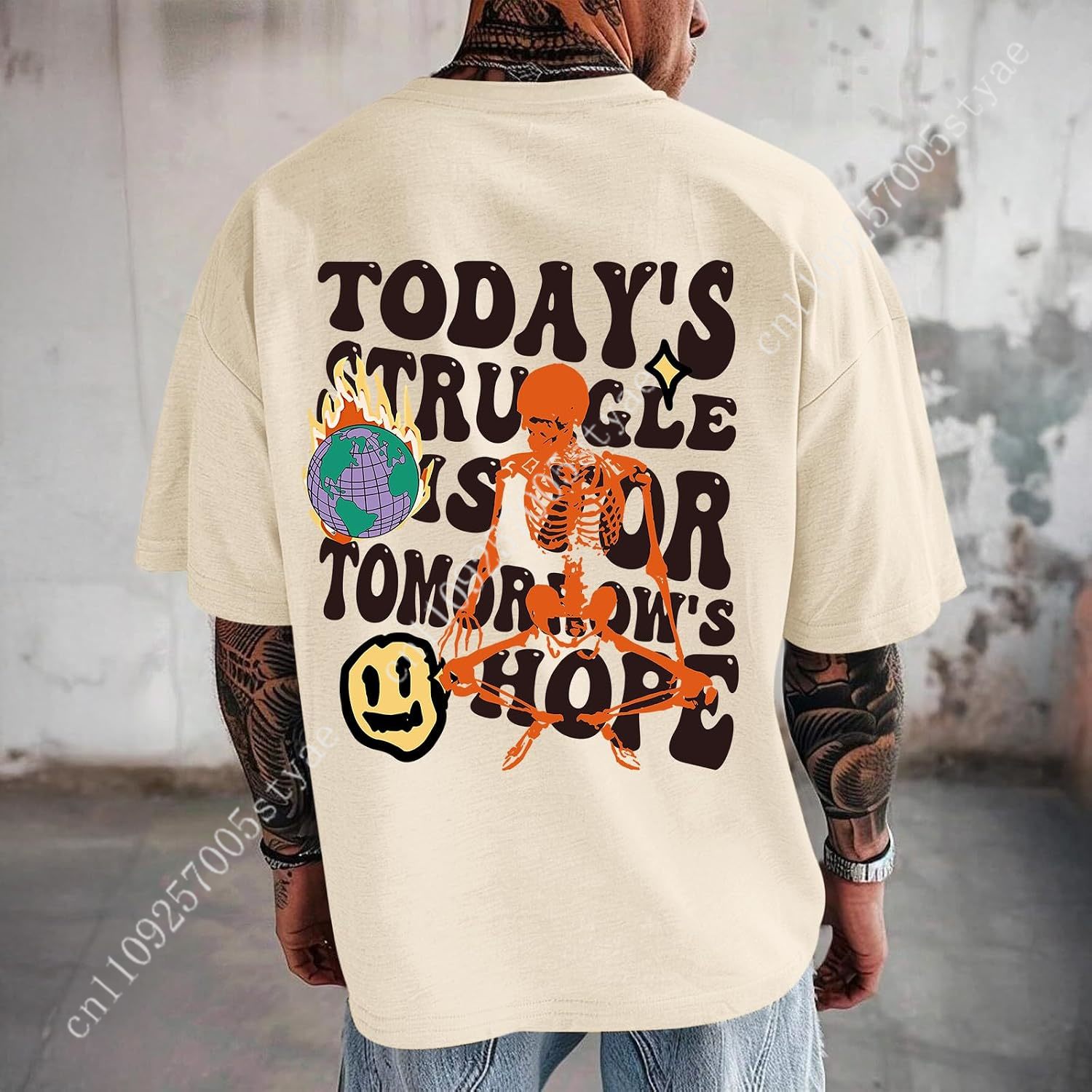 Weiyuqi Oversized Graphic Tshi - Graphic Tee Oversized ulasan dan harga