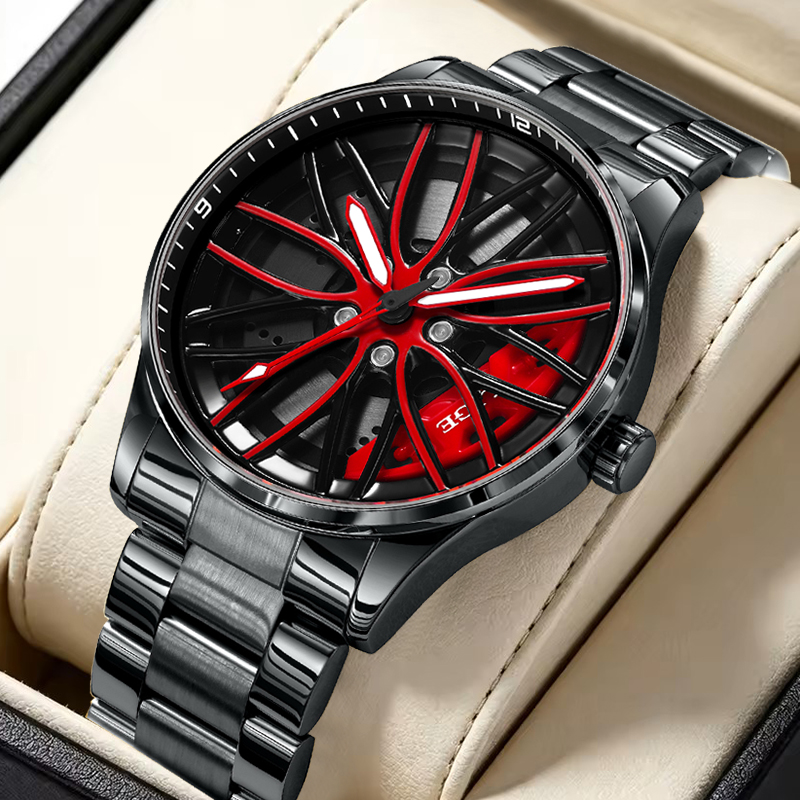 LIGE New Car Wheel Hub Quartz  - Men'S Fashion Hub ulasan dan harga
