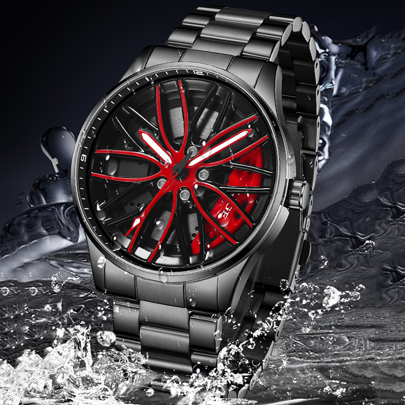 LIGE New Car Wheel Hub Quartz  - Men'S Fashion Hub ulasan dan harga
