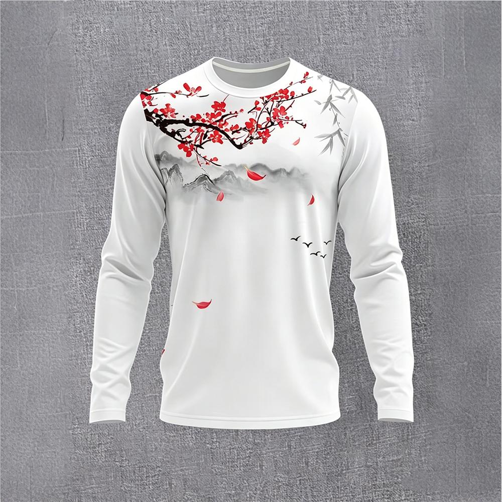 Chinese Style Ink Plum Blossom - Mens Fashion Streetwear ulasan dan harga