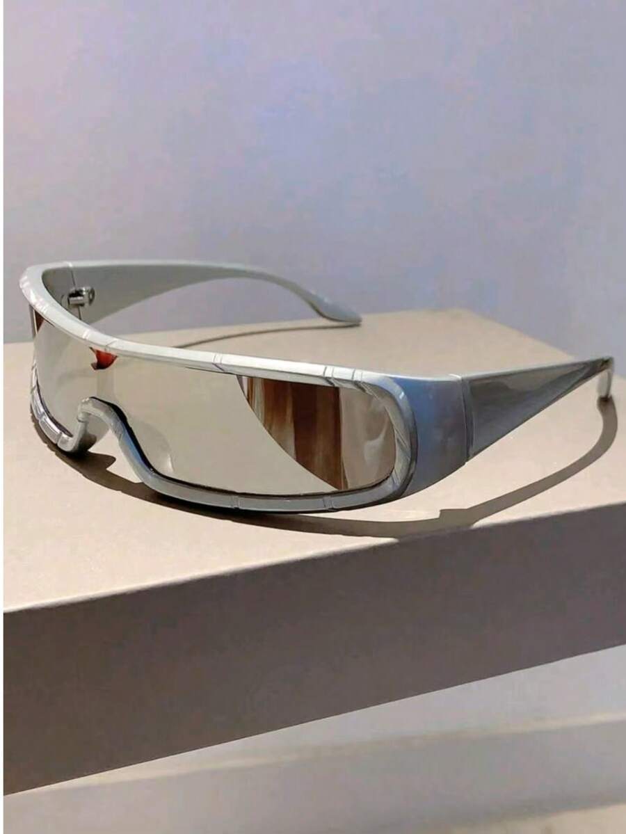 1 Pair Y2K Futuristic Cyberpun - Men'S Fashion Rimless Glasses ulasan dan harga
