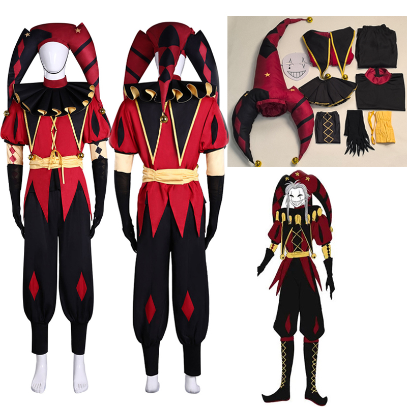 Pierrot Clown Costume Full Set - Mens Fashion Jumpsuit ulasan dan harga