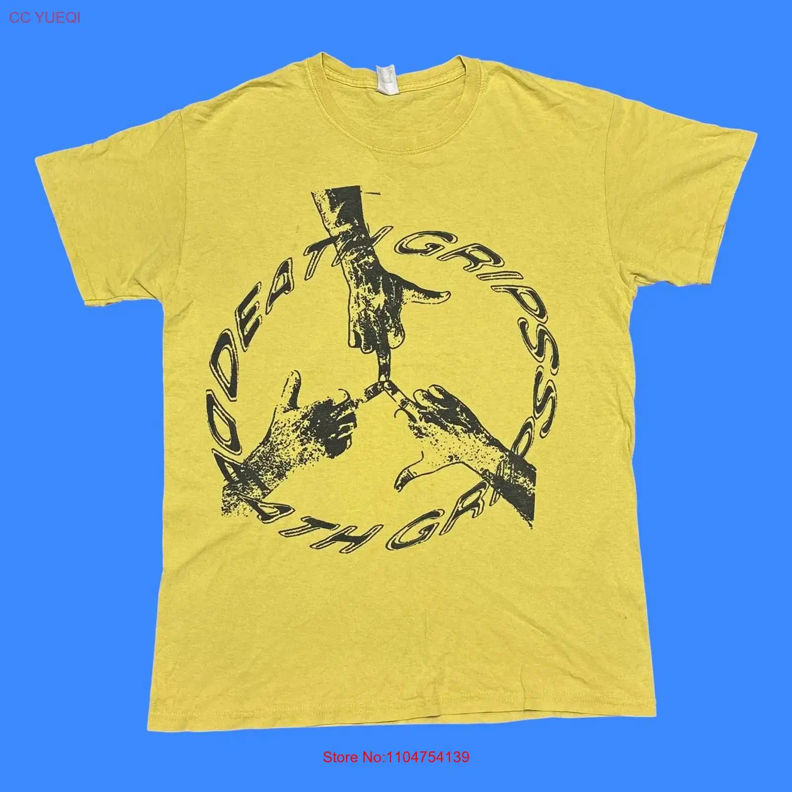 Death Grips T Shirt Medium Yel - Yellow Men'S Fashion ulasan dan harga