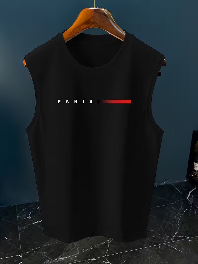 Mens Minimalist Paris Letter P - Paris Fashion Men ulasan dan harga