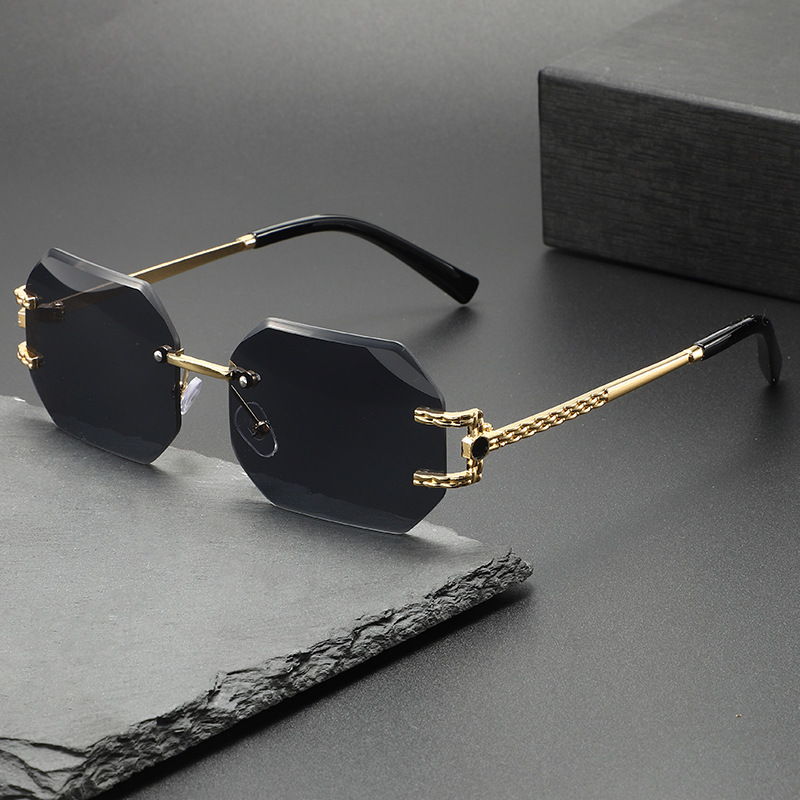 New Small Rectangle Rimless Su - Men'S Fashion Rimless Glasses ulasan dan harga