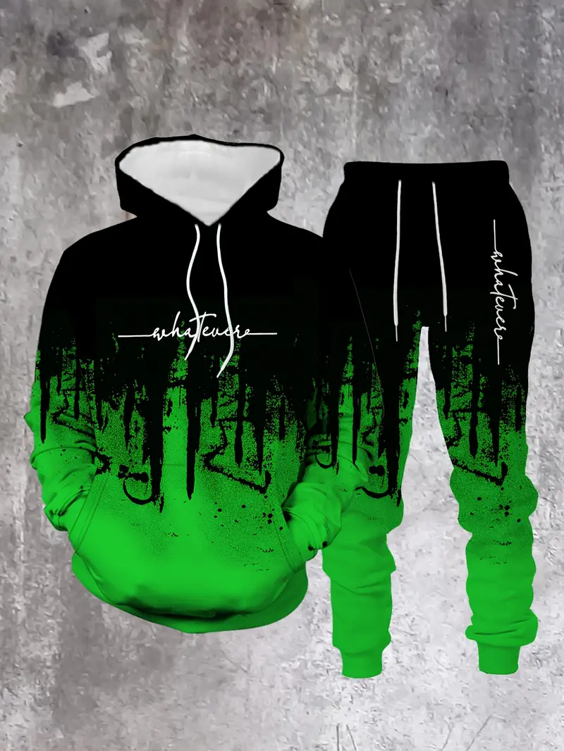 Gradient Color Paris Tracksuit - Paris Fashion Men ulasan dan harga