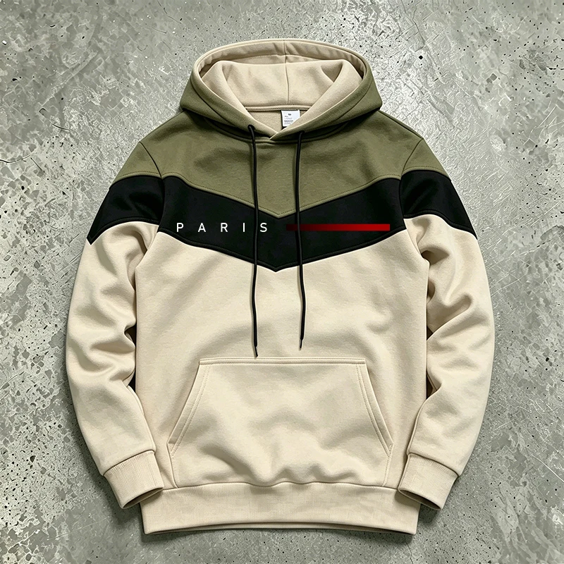 Paris Fashion Hooded Sweatshir - Paris Fashion Men ulasan dan harga