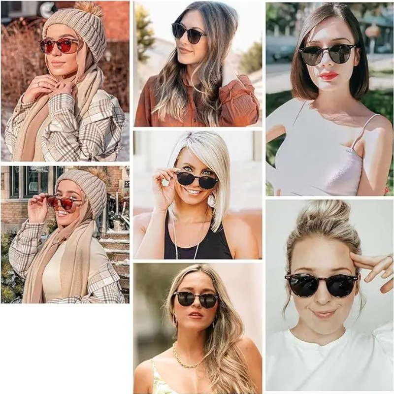 Vintage Fashion Round Sunglass - Yellow Men'S Fashion ulasan dan harga