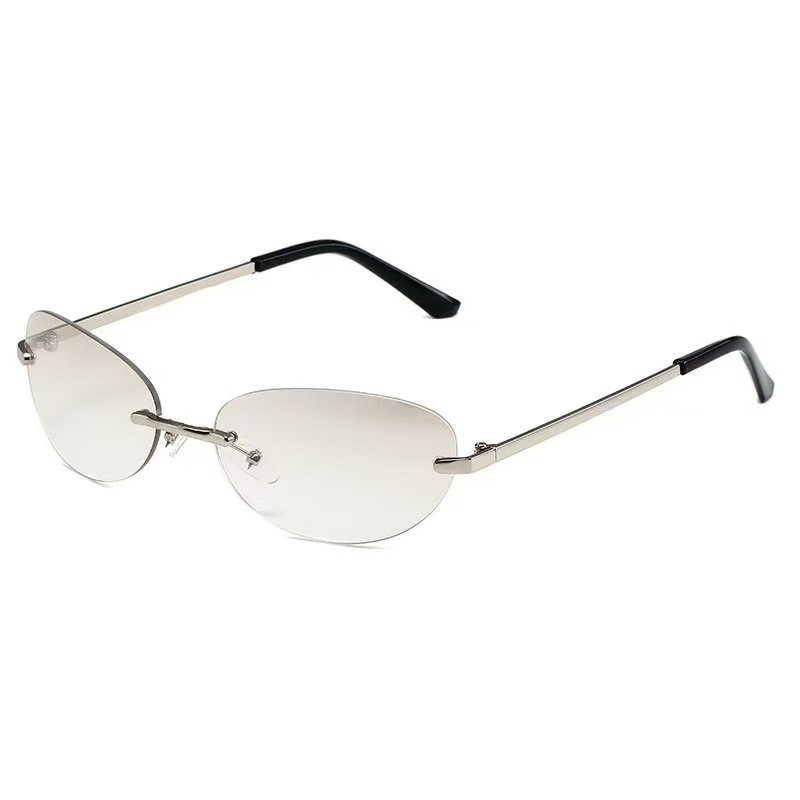 Rimless  Oval Sun Glasses for  - Men'S Fashion Glasses ulasan dan harga
