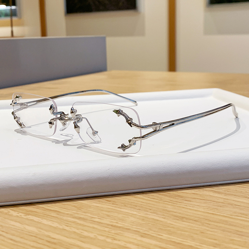 Rimless glasses men's and wome - Men'S Fashion Rimless Glasses ulasan dan harga