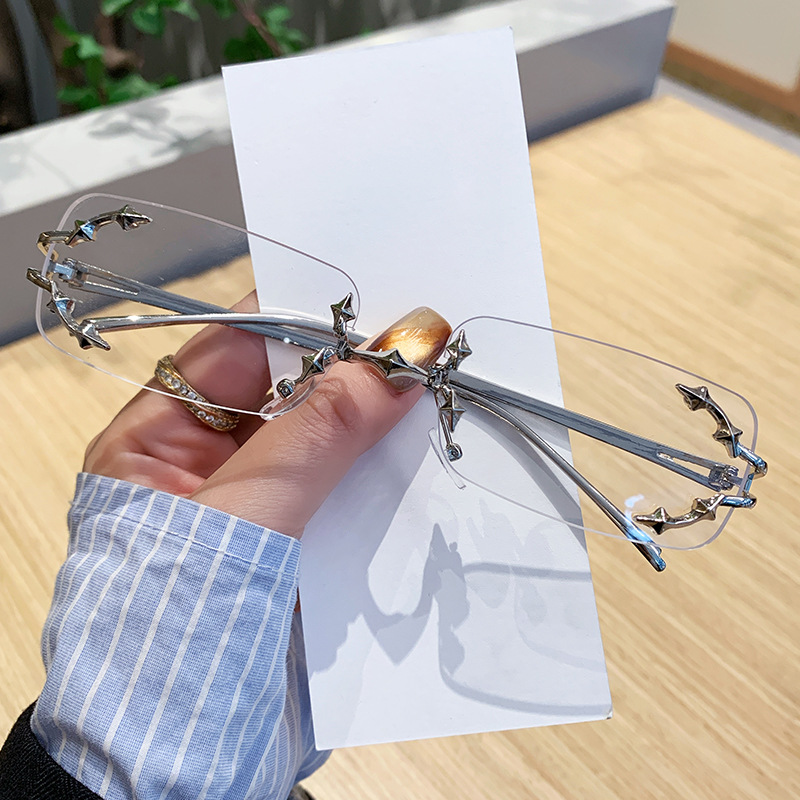 Rimless glasses men's and wome - Men'S Fashion Rimless Glasses ulasan dan harga