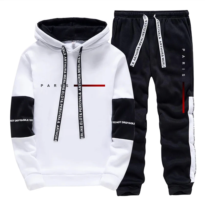 Men's Set Paris Fashion Hoodie - Mens Fashion Streetwear ulasan dan harga