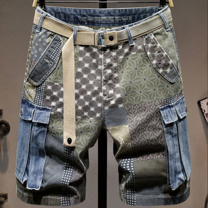 Graphic Man Denim Shorts Multi - Jeans Pants Fashion Men ulasan dan harga