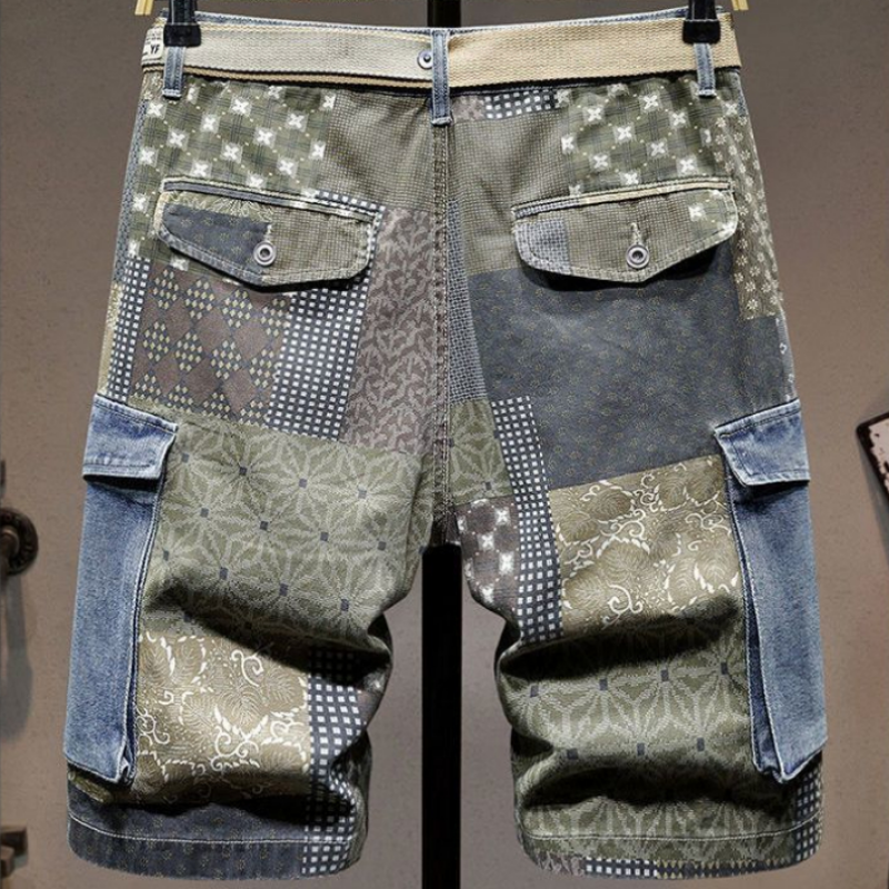 Graphic Man Denim Shorts Multi - Jeans Pants Fashion Men ulasan dan harga