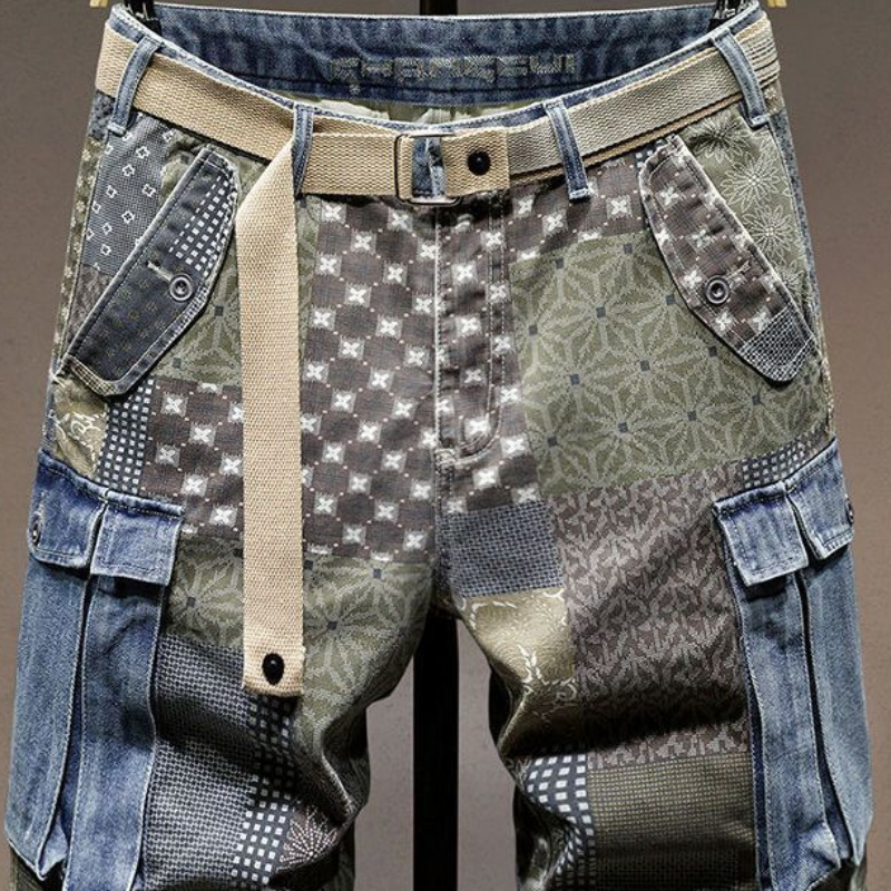 Graphic Man Denim Shorts Multi - Jeans Pants Fashion Men ulasan dan harga