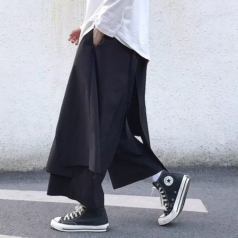 Fashion Black Straight Cropped - Men'S Fashion Online ulasan dan harga