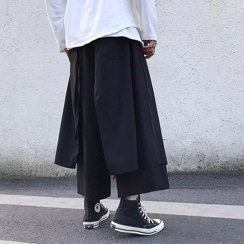 Fashion Black Straight Cropped - Men'S Fashion Online ulasan dan harga