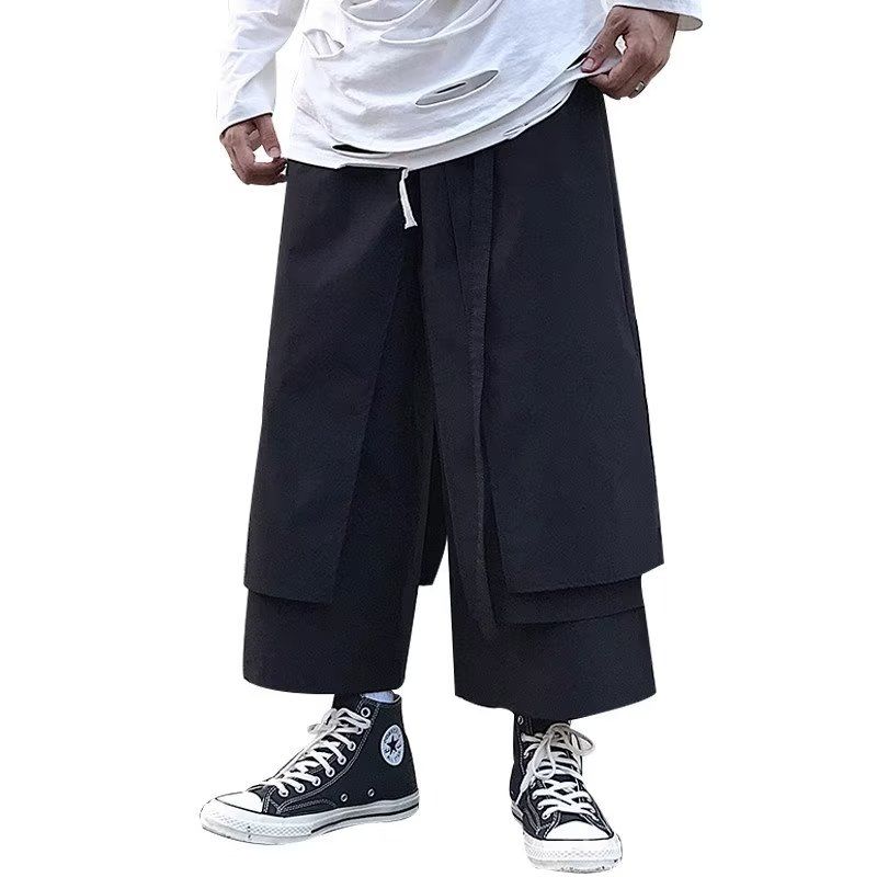 Fashion Black Straight Cropped - Men'S Fashion Online ulasan dan harga