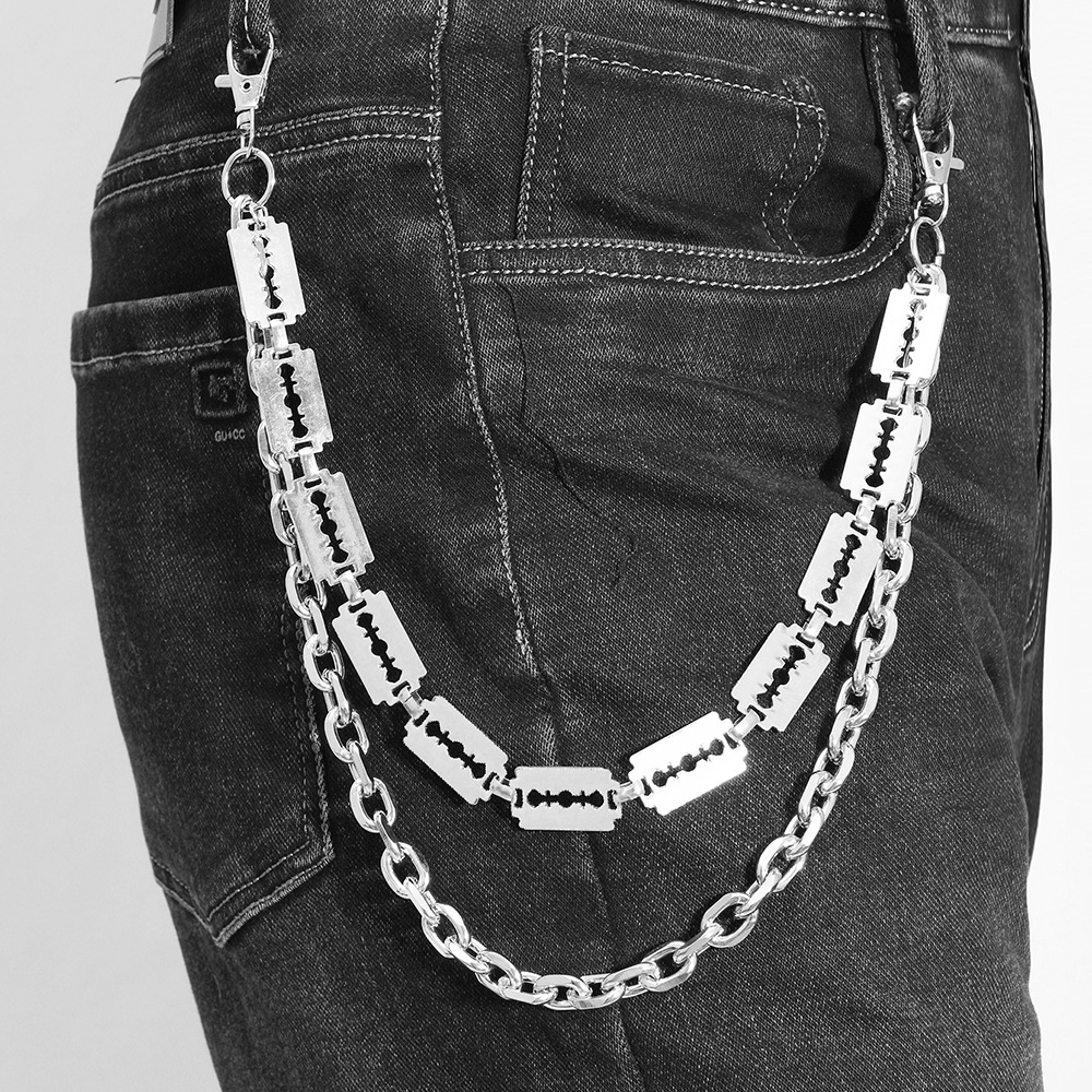 Punk Metal Chain Keychains for - Jeans Pants Fashion Men ulasan dan harga