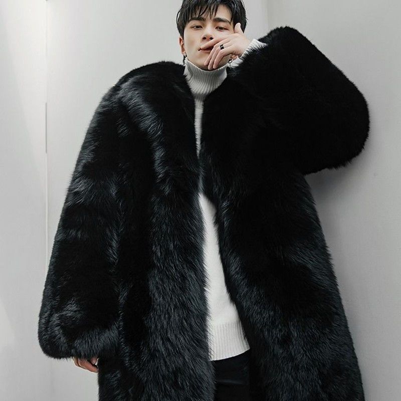 New Winter Men's Fox Fur Coat  - Men'S Fashion Leather Jacket ulasan dan harga