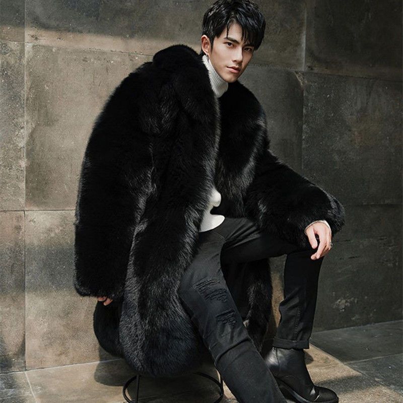New Winter Men's Fox Fur Coat  - Men'S Fashion Leather Jacket ulasan dan harga