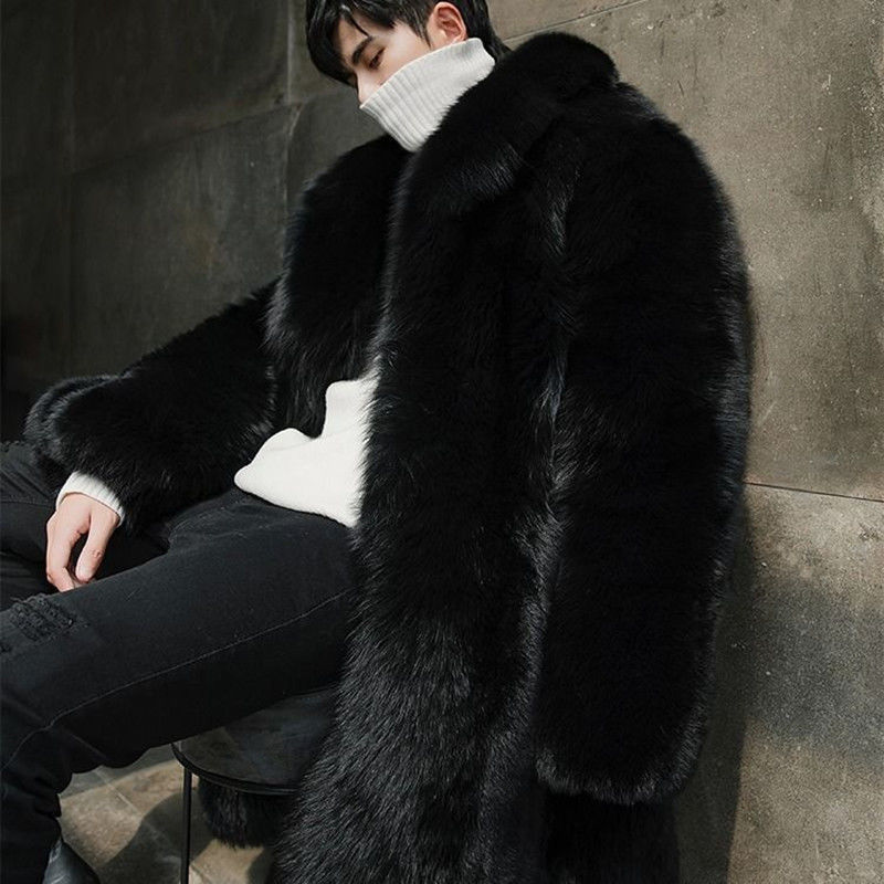 New Winter Men's Fox Fur Coat  - Men'S Fashion Leather Jacket ulasan dan harga