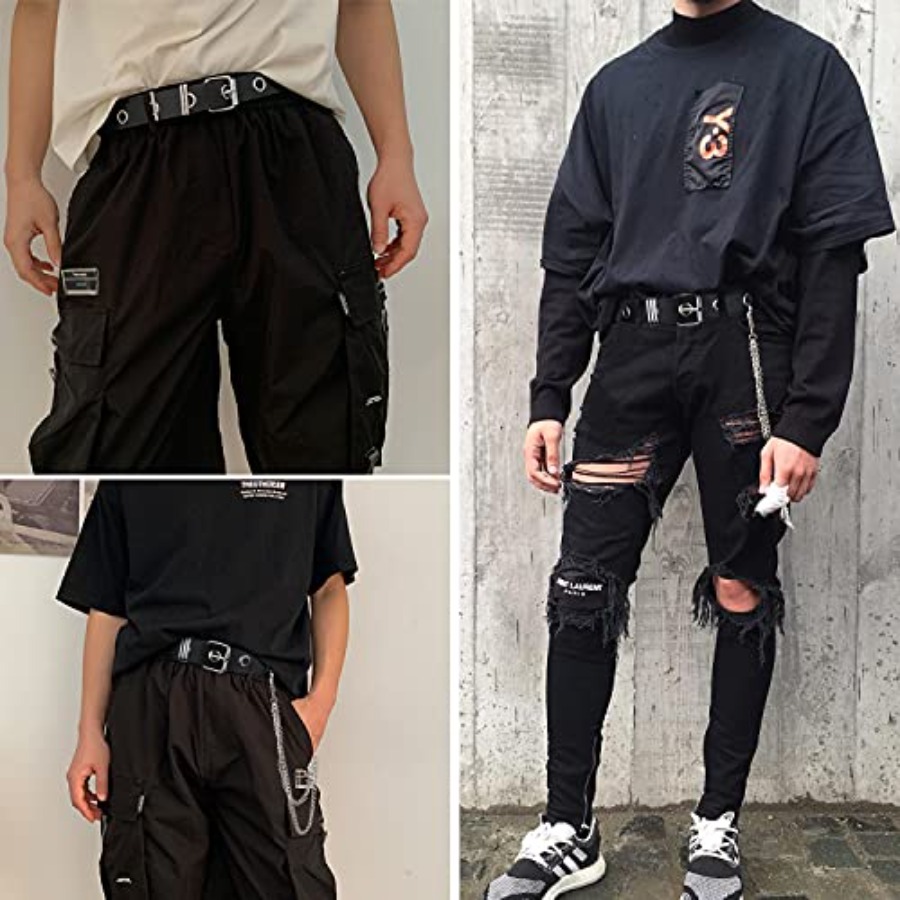 FIORETTO Grommet Leather Belt  - Jeans Pants Fashion Men ulasan dan harga