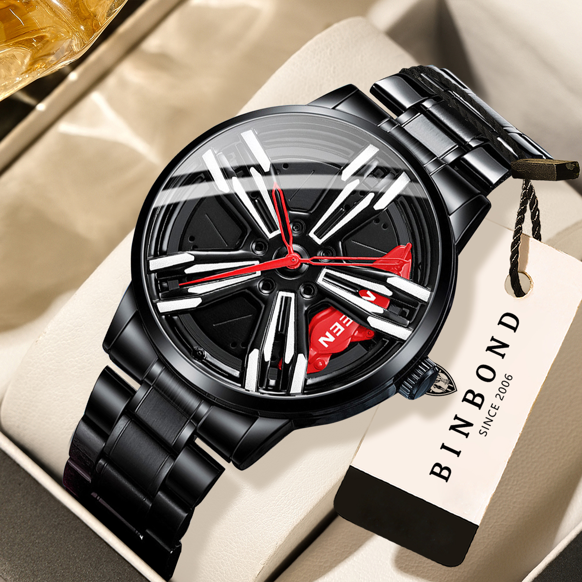 BINBOND wheel hub men's watch  - Men'S Fashion Hub ulasan dan harga