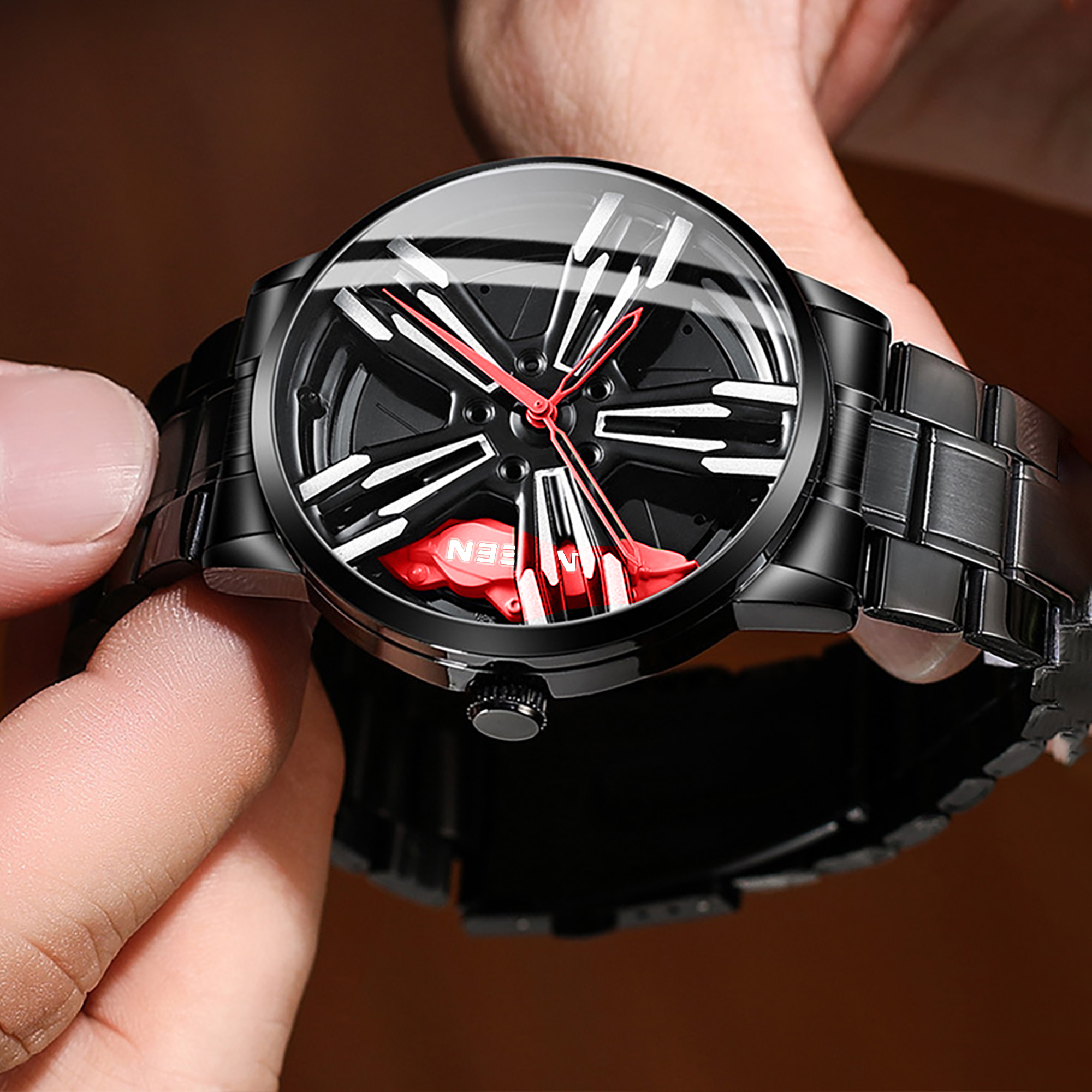 BINBOND wheel hub men's watch  - Men'S Fashion Hub ulasan dan harga