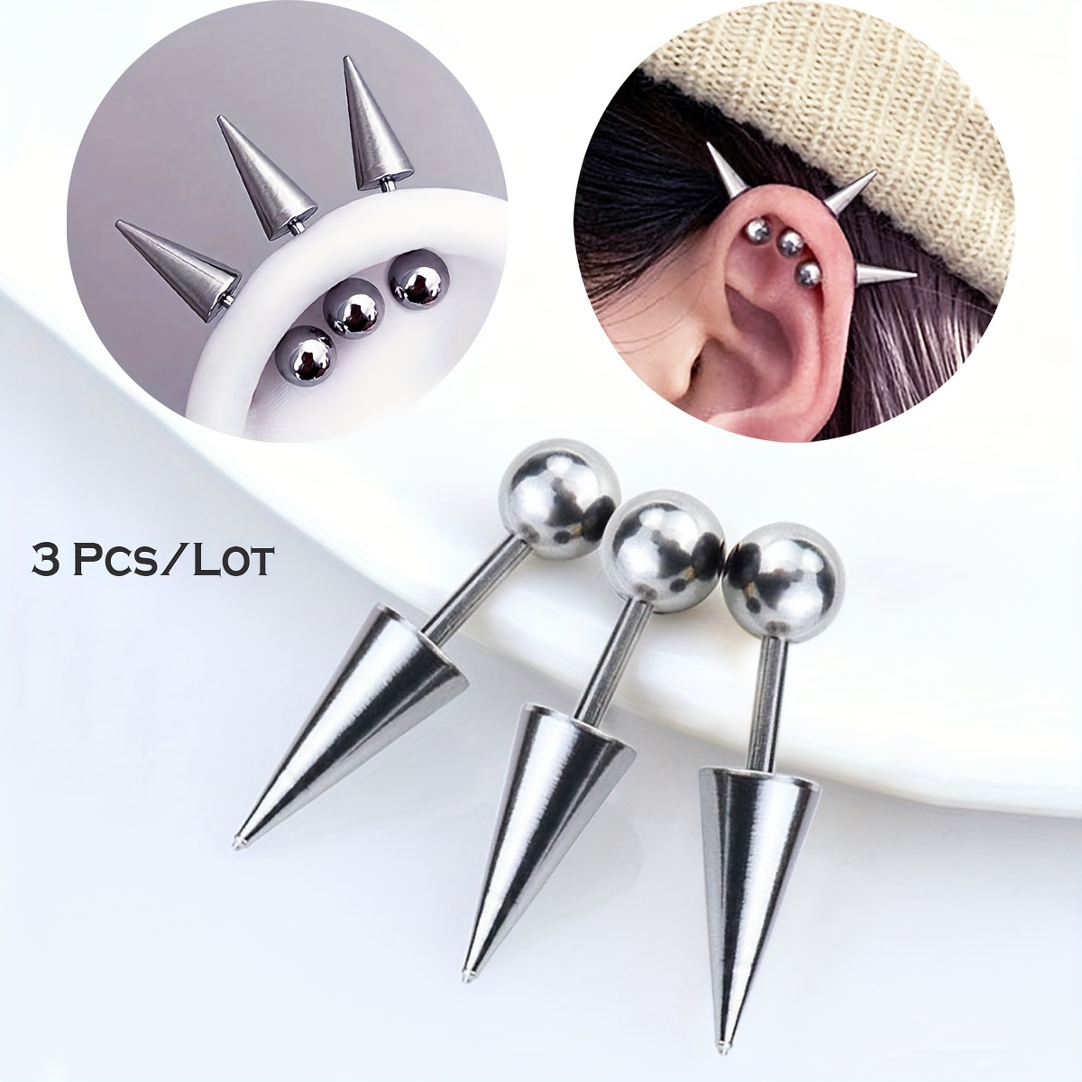 Punk Gothic Round Ball Spike C - Men'S Fashion Tips ulasan dan harga